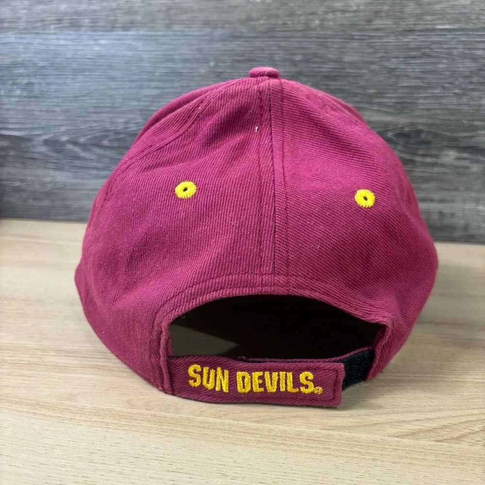 Arizona State Sun Devils Hat Cap Strap Back Maroon Adjustable‎ NCAA